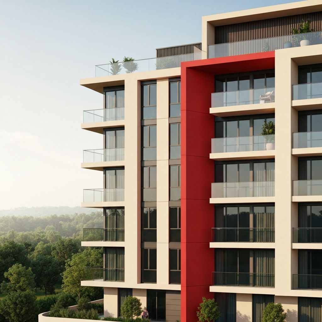 Fachada moderna de una propiedad